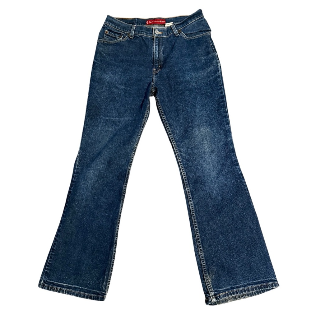 Vintage Levi’s Women’s 517 Stretch Bootcut Jeans Dark Wash / Short Length - Picture 1 of 10